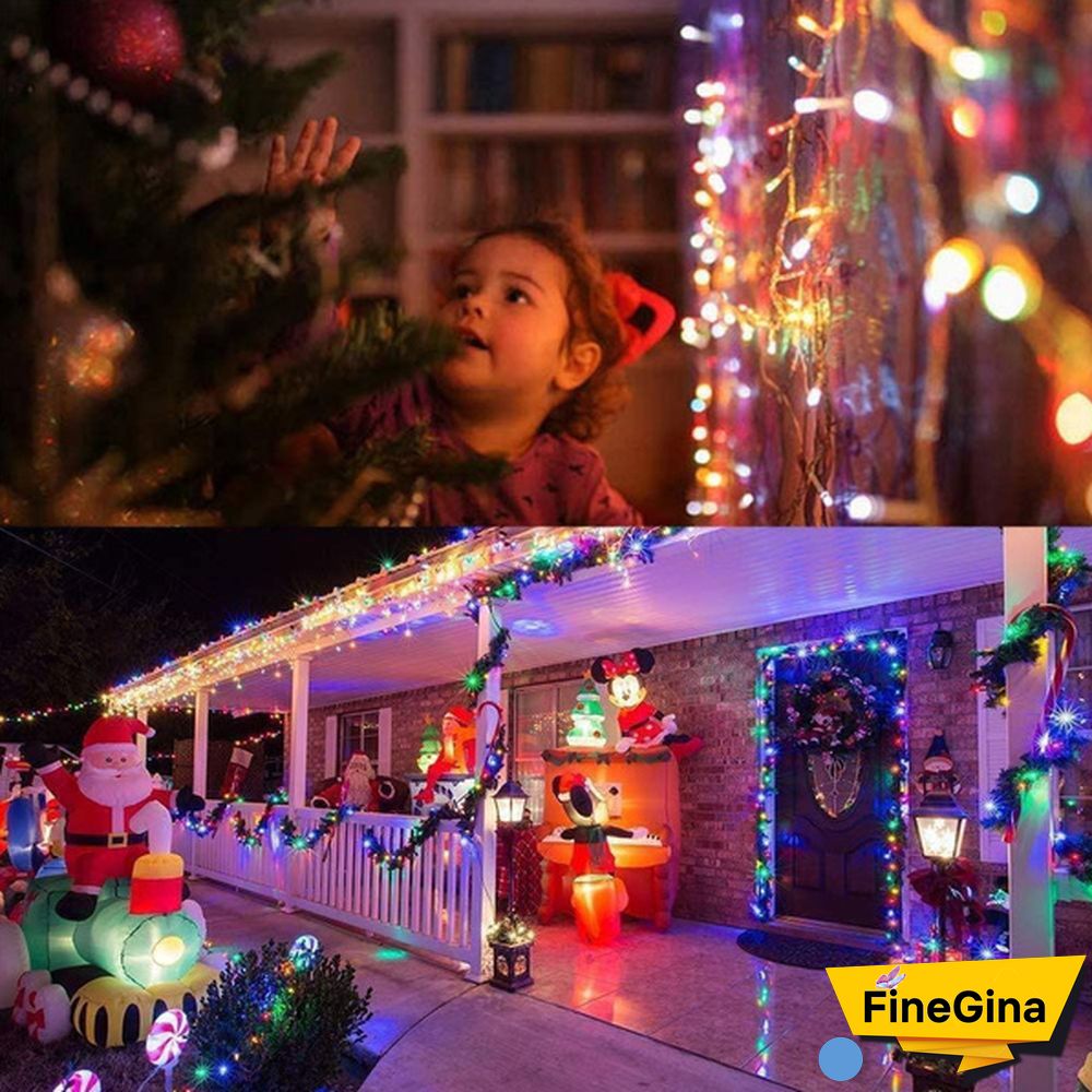 New 8 Modes Christmas Fairy Light Outdoor Waterproof AC 220V/110V 50M/20M/10M 500/200/100LED Fairy LED String Light Chirstmas String Garland For Xmas Wedding Christmas Party Holiday