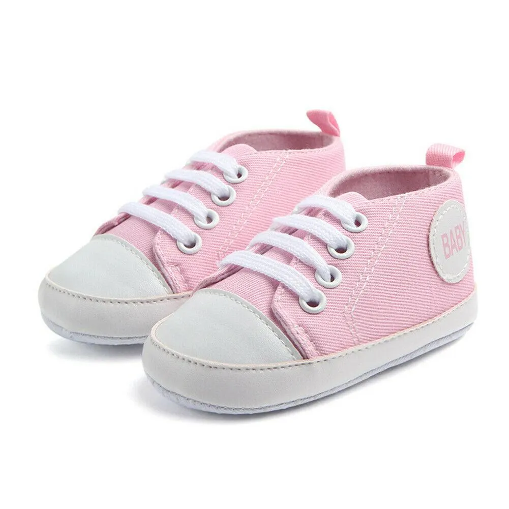 2019 Baby First Walkers 0-18M Newborn Infant Baby Boy Girl Anti-slip Soft Sole Crib Shoes Newborn Sneakers Prewalkers 0-18M
