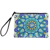 Diamond Painting Mandala Single Side PU Cosmetic Bag Ladies Clutch
