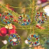 5Pcs Diamond Painting Acrylic Christmas Wreath Hanging Decor