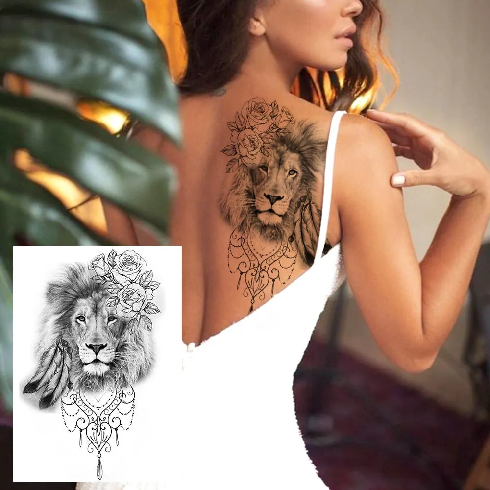 Realistic Sexy Peony Tattoos Temporary Women Adult Flower Arm Tattoos Sticker Waterproof Fake Floral Bloosom Body Leg Art Tatoos 530-1