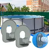 2 Pack Swimming Pool Pipe Holders with Tape Designed Compatible with Intex Pools