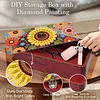 DIY Diamond Art Wooden Storage Box with Lid for Jewelry & Crafts Organization Kit