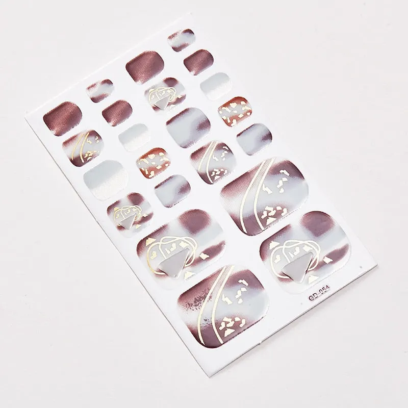 22 Tips/Sheet Shiny Nail Decoration Nail Adhesive Nail Accesoires Nail Art Decoration Nailart Sticker Adesivos Nail Tape