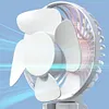 Umbrella Clip Fan Rechargeable Portable Handheld Fan for Home Office (Black)