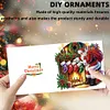 6pcs Diamond Painting Santa Claus Greeting Cards Congratulations Cards & Gifts