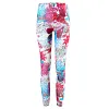 Men's mesh floral thin elastic high waist printed cropped pants