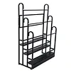[US Local Warehouse] Fabric Roll Storage Rack 3 Tier Car Window Film Display Rack Adjustable Height Metal Vinyl Roll Storage Stand Detachable Fabric Display Organizer for Leather Rolls/Window Film/Wallpaper