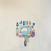 6pcs/set DIY Special-shaped Diamond Painting Wall-mounted Key Hook Kit (Sewing Machine)