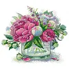Peony-14CT Stamped Cross Stitch 31*29cm/12.2*11.42in