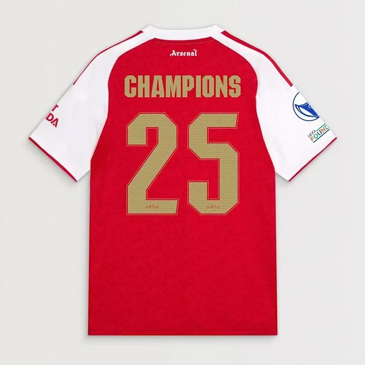 【S~4XL】Arsenal 25/26 UWCL Champions Home Jersey