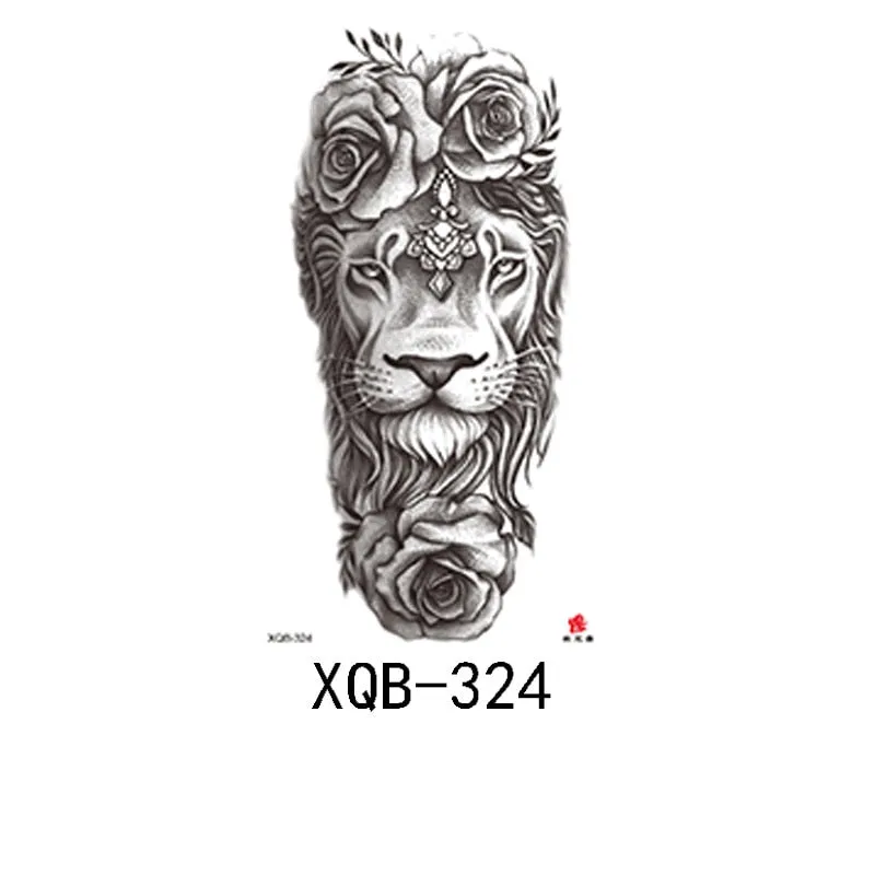 Small Full Arm Waterproof Tattoo Sticker Half Arm Arm Painted Flower Animal Arm Lasting European and American Tattoo Sticker
