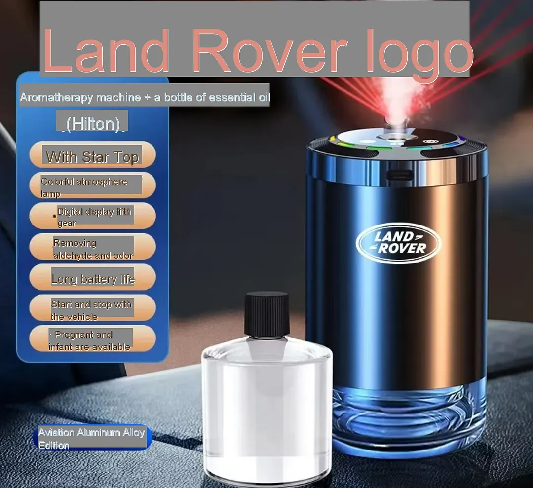 Smart car air freshener, automatic induction atomization, adjustable concentration, USB charging, customized car logo
