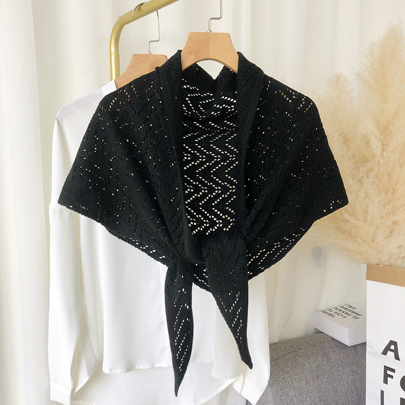 Vintage Jacquard Weave Knit Soft Warm Shawl