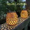 Solar Lantern Outdoor Hanging Lantern Light IP44 Waterproof with Handle for Yard
