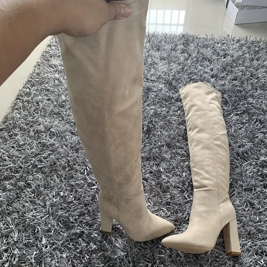 Plus Size 35-42 Over the Knee Boots Women New Design Fur Warm Winter Shoes Women Fashion Thigh High Boots Long Woman Footwear