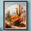 Desert Cactus Flower-Paint By Numbers Acrylic Painting 40*50CM