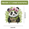 (US Local)Panda Theme Wood DIY Diamond Painting Hooks Home Decor Craft Kit for Wall Decor