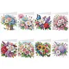8Pcs Butterfly Diamond Painting Greeting Card Diamond Drawing Card for Friends