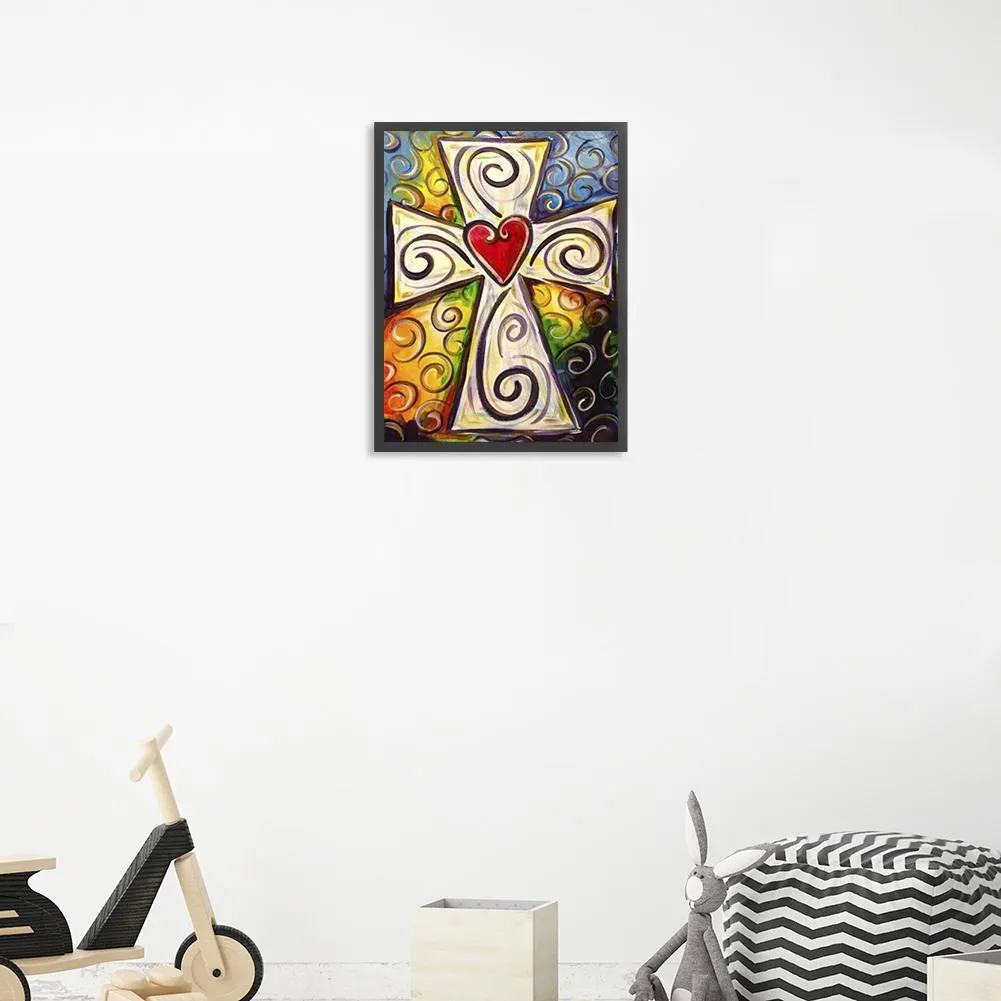 Diamond Painting - Full Round Drill - Love and Cross