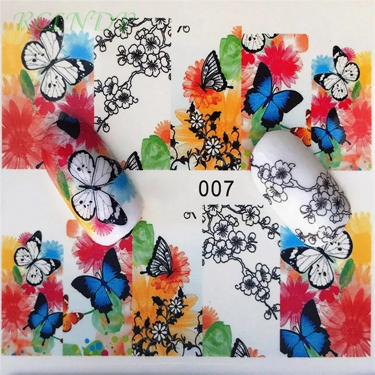 Nail sticker art decoration slider skull head Water Transfer decals manicure lacquer Accessories polish foil