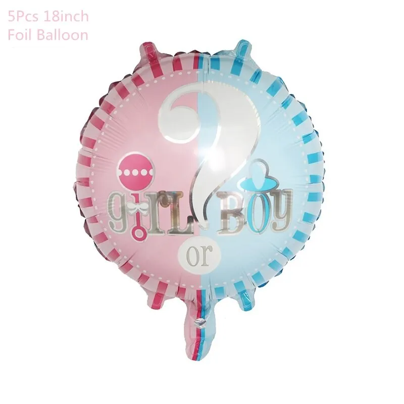 Gender Reveal Party Decoration Boy or Girl Balloon Banner Disposable Tableware Boy Girl Baby Shower Decorations Balloons