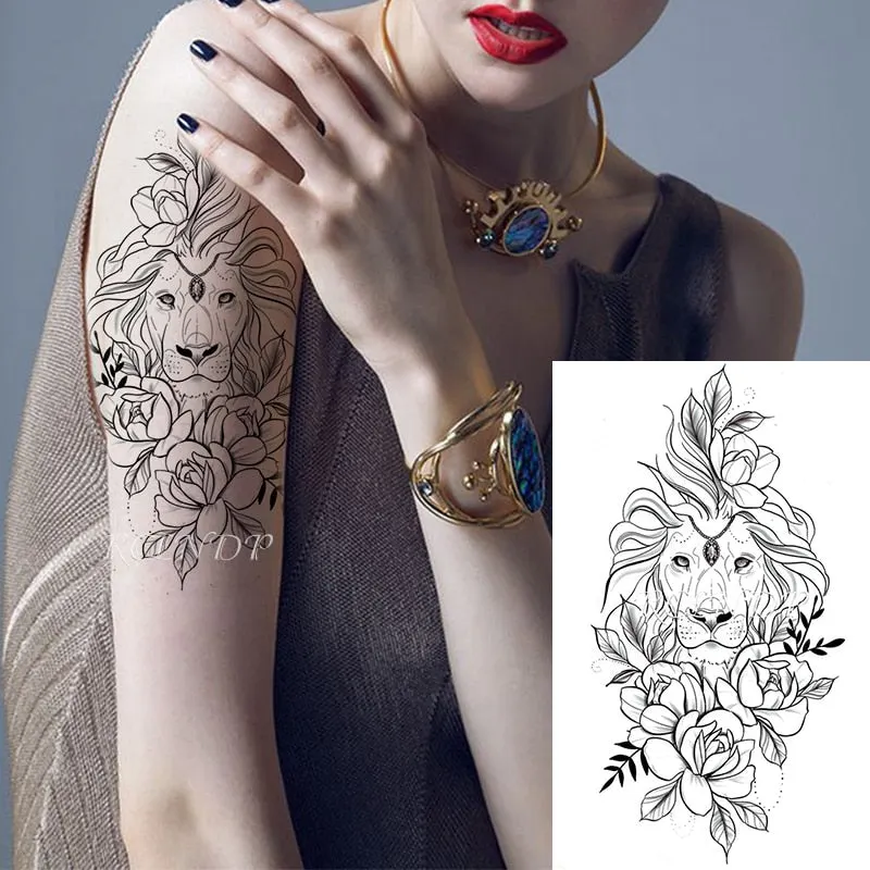 Waterproof Temporary Tattoo Sticker Arabic Letter Heart Love Pattern Personality Fake Tatoo Flash Tatto for Girl Women Men