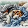 (Multi-Style) Sleeping Dog Cat-11CT Stamped Cross Stitch 40*40cm