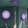 Rotating Head Bug Zapper Racket 2 in 1 Electric Fly Swatter for Indoor Outdoor