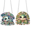 (US Local)2pcs/set 5D DIY Diamond Painting Dots Animal Flower Special Shape Pendant Hanging Craft Kits