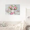 Teapot Rose-11CT Stamped Cross Stitch 50*37cm