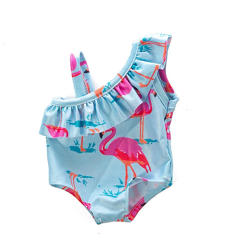For 12"-16" Full Body Silicone Baby Girl Doll Swimsuit 1-Piece Set Accessories