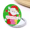 DIY Double Sided Special Shape Diamond Painting Compact Mirror Kit (Santa)