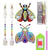 5Pcs DIY Diamond Painting Wind Chimes Crystal Window Suncatcher Craft Set Birthday Gifts Home Garden Decor