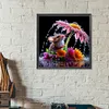 Flower Mouse-Full Round Diamond Painting(40x40cm)