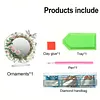 DIY Diamonds Painting Special Shaped Crystal Drill Crafts Mirror Desk Ornament Decor Kit(Flower Dragonfly)
