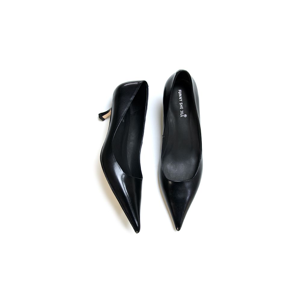 Stylish Genuine Leather Pointed Toe Commuting Pumps for Women Nicepairs