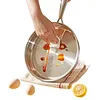 316 Stainless Steel Frying Pan With Lid Household Uncoated Cookware Non-Stick Even-Heating Flat Bottomed Skillet Suitable for Fried Egg Steak