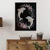 Girl Animals Premium 5D Diamond Painting Kit Black & White Pearls painting Sparkling Special Shaped Diamond painting(Multi-Style)
