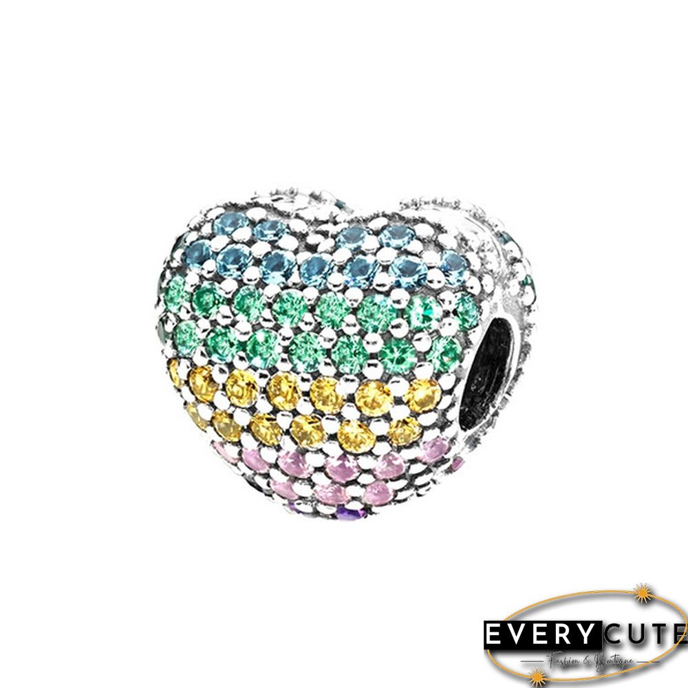 NEW Fashion Jewelry Making 925 Sterling Silver Rainbow bicycle unicorn Butterfly Arrow Heart Pendants for Necklace European charms Silver beads for bracelet DIY Christmas