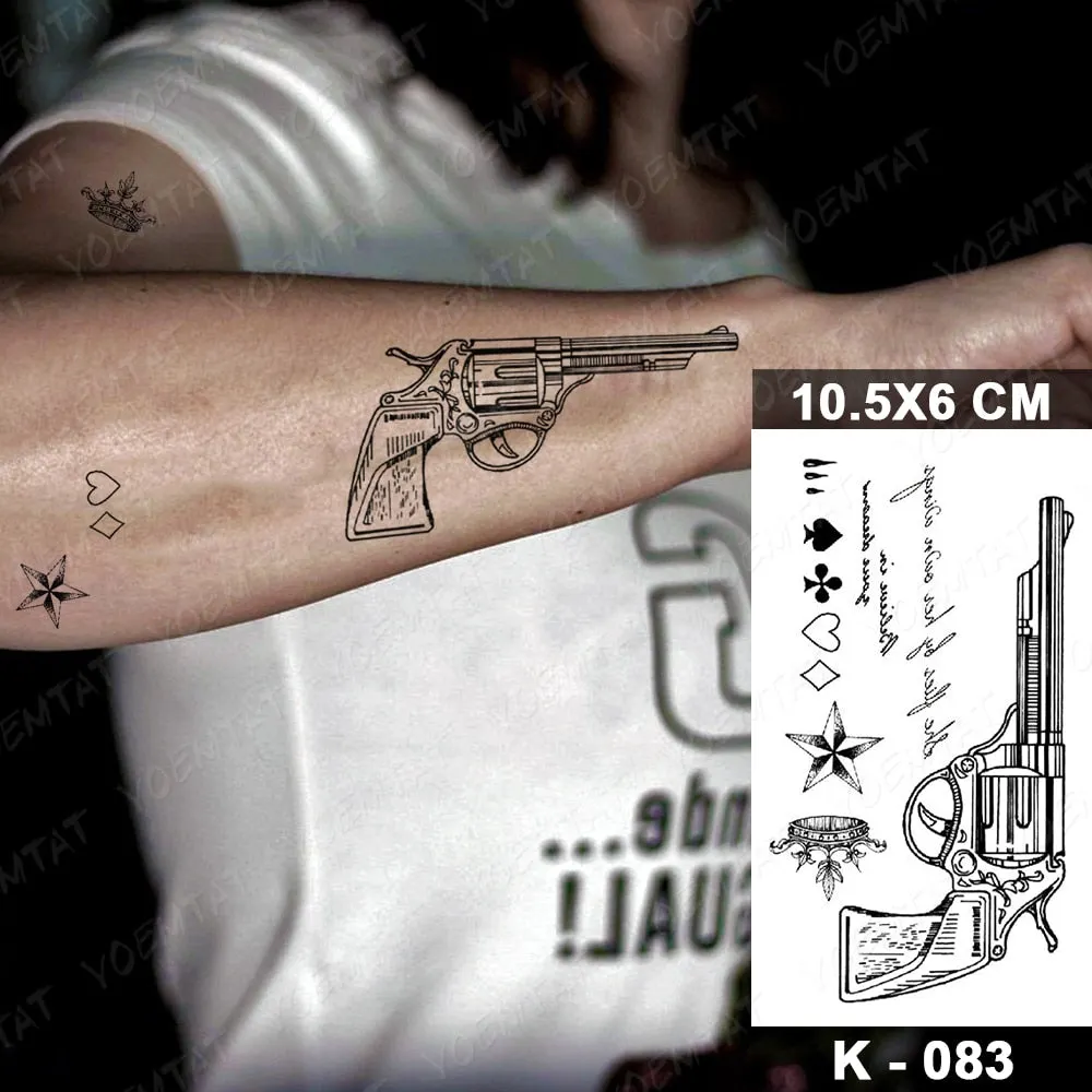 Waterproof Temporary Tattoo Stickers Nun Maria Prajna Diablo Old School Flash Tatto Arm Chest Body Art Fake Tattoos Women Men