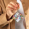 5Pcs DIY Diamond Painting Rainbow Butterfly Keychain