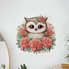 Wooden Rose Owl DIY Diamond Art Craft Wall Hooks A Row of 3 Hooks Kit