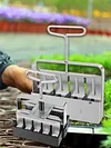 2Pcs Handheld Clod Maker Stainless Steel Soil Blocker Garden Yard Seeding Tool