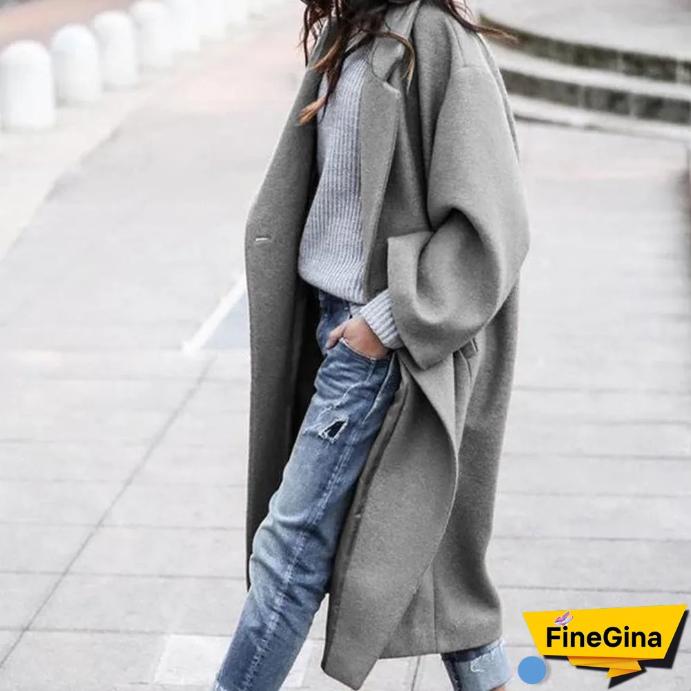 Women Long Outerwear Warm Fashion Coat