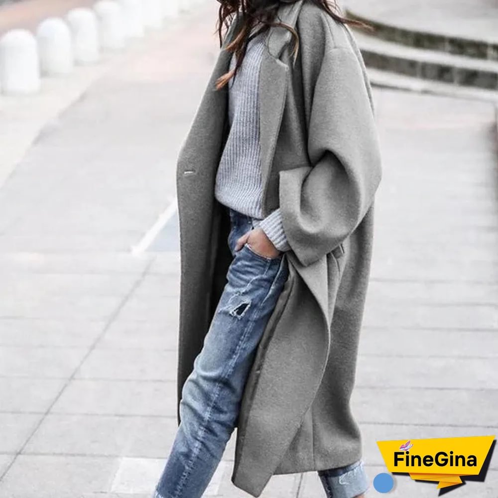 Women Long Outerwear Warm Fashion Coat
