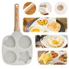 4-Cup Divided Omelet Pans Anti-Scald Medical Stone Frying Pan Thickened Skillet