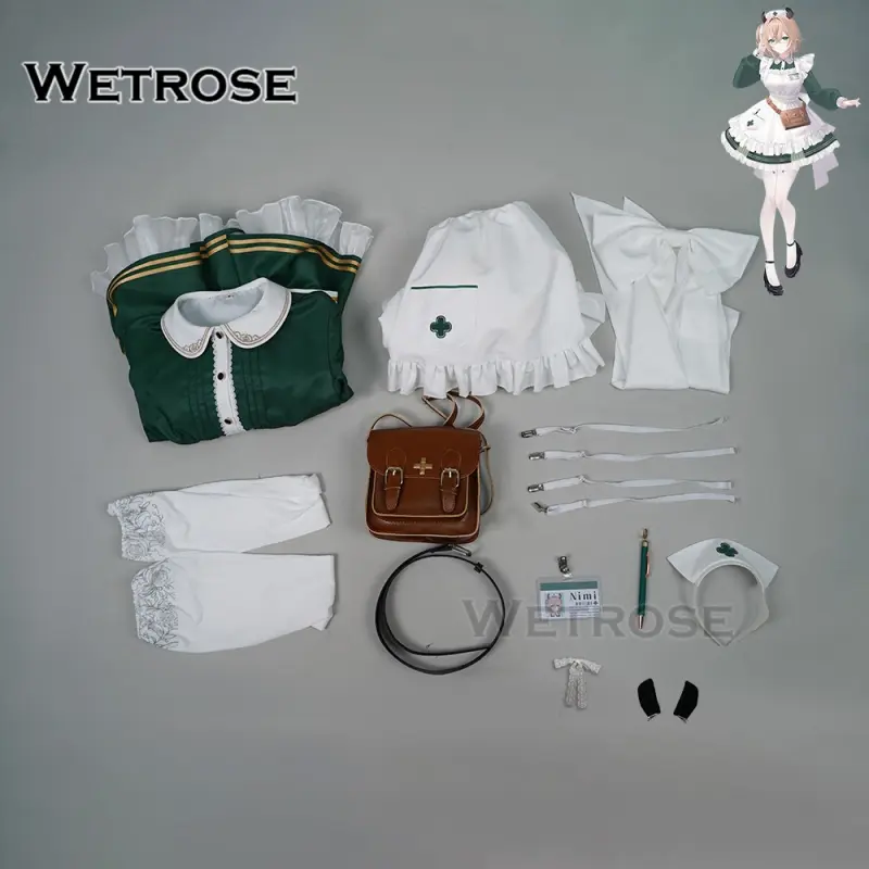 [Wetrose] In Stock Vtuber Nimi Nightmare Nurse Maid Cosplay Costume