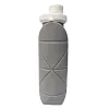 Special foldable water bottle cup with anti-leak valve and reusable BPA-free silicone collapsible travel water bottle cup for gym, camping, hiking, travel, sports, lightweight and durable