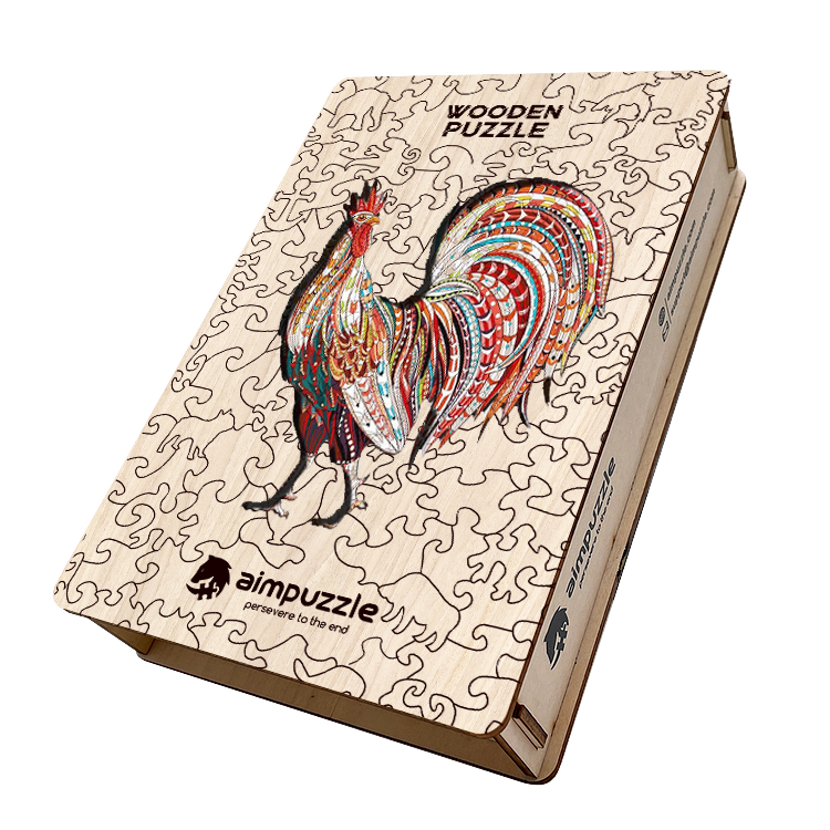 Red Rooster Wooden Jigsaw Puzzle